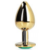 Ouch! Bijou anal Round Gem M 7 x 3.3cm Doré-Vert